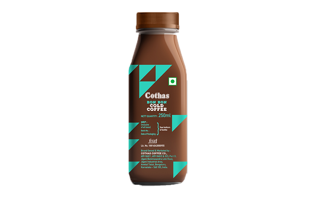 Cothas Coffee Bon Bon Cold Coffee Hazelnut + Coffee   Plastic Bottle  250 millilitre
